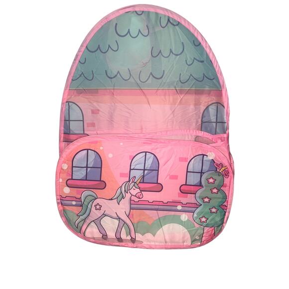 Unicorn pink girls baby/kid ball pit with basket hoop- balls not included - Picture 5 of 7